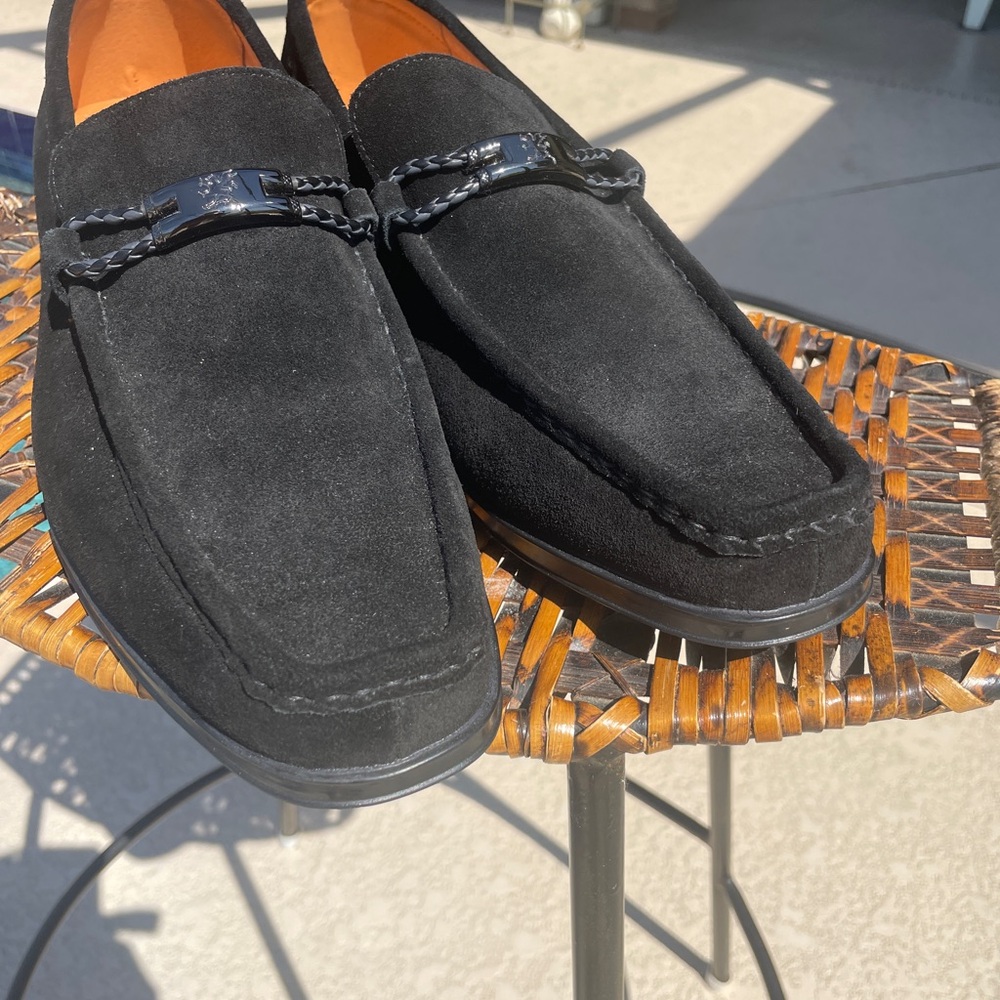Stacy Adams Slip On Preppy Black Loafers with Accents NWOT SZ 10.5M. - Picture 4 of 9